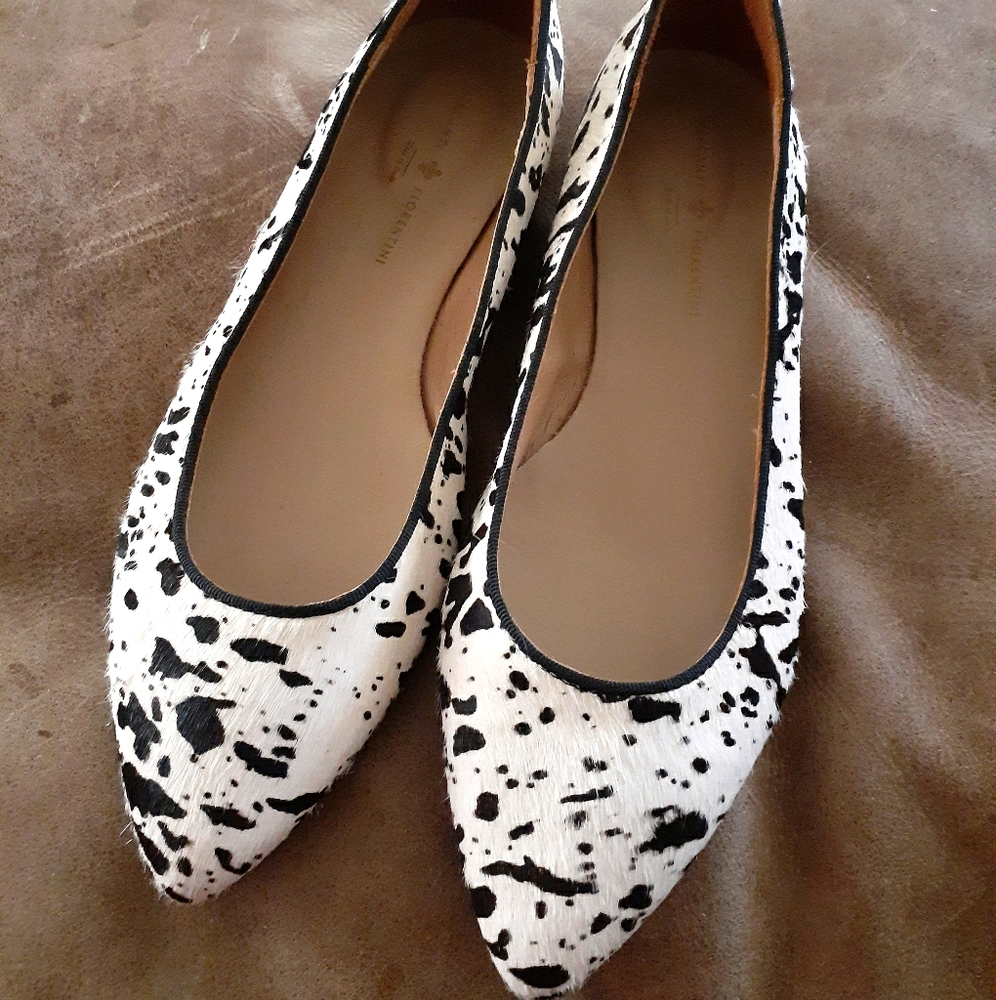 Mercanti Fiorentini Leather Hide Flat Shoes